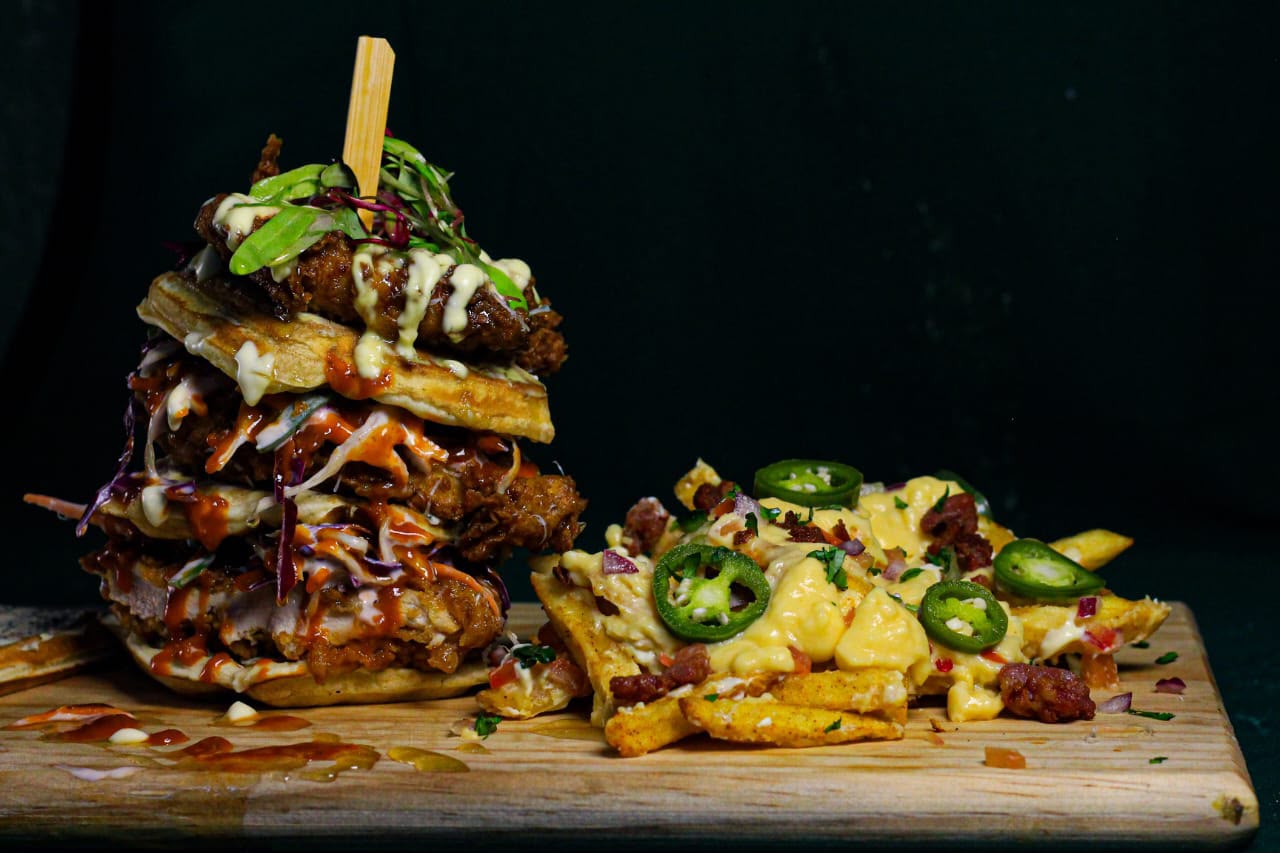 Dunked Chicken-Waffle — Kamo's Kitchen, Kempton Park